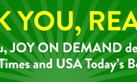 Joy On Demand debuts on New York Times and USA Today’s Bestsellers Lists!